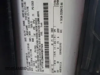 2019 Ford Transit with VIN 1FTYR1ZM6KKB01524, listed as a Copart auction lot 87309434 with 74,696 mi miles and Salvage Title. Bid and sale history available at DreamBid. Image 13.