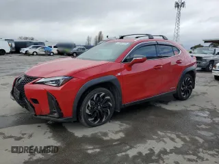 2021 Lexus UX with VIN JTHE9JBH9M2045144, listed as a Copart auction lot 43860725 with 73,246 mi miles and Salvage Title. Bid and sale history available at carsss.com. Image 1.