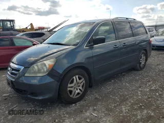 2005 Honda Odyssey EX z VIN 5FNRL38455B404797, wystawiony jako Copart lot #55664955 z przebiegiem 192 231 mil mil oraz Szkoda całkowita • Salvage title. Historia ofert i sprzedaży dostępna na DreamBid. Obrazek 1.