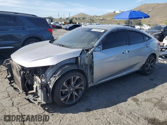 2019 Honda Civic Sport with VIN 2HGFC2F85KH502724, listed as a Copart auction lot 53750895 with 112,750 mi miles and Salvage Title. Bid and sale history available at DreamBid. Image 1.