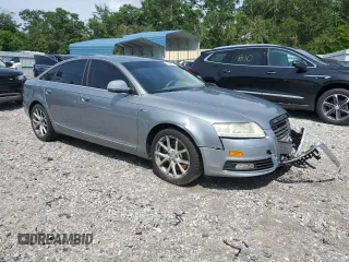 2010 Audi A6 Premium Plus with VIN WAUFGAFB5AN037275, listed as a Copart auction lot 58584415 with 128,628 mi miles and Salvage title. Bid and sale history available at DreamBid. Image 4.