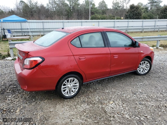 2021 Mitsubishi Mirage G4 ES with VIN ML32FUFJ4MHF01582, listed as a Copart auction lot 41409235 with 46,136 mi miles and Clean Title. Bid and sale history available at carsss.com. Image 3.