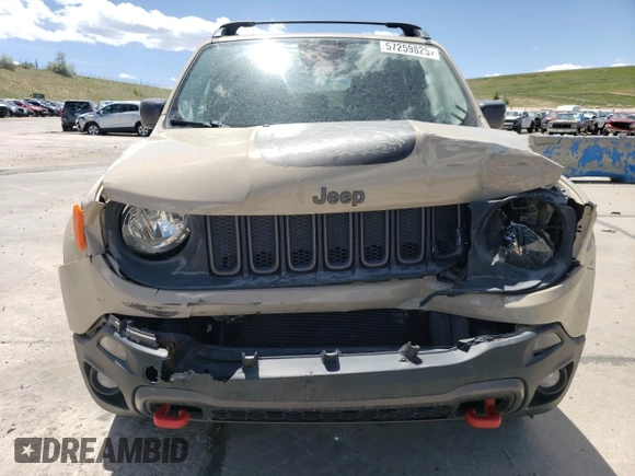 2017 Jeep Renegade Trailhawk with VIN ZACCJBCBXHPE97129, listed as a Copart auction lot 57259825 with 71,380 mi miles and Non repairable. Bid and sale history available at DreamBid. Image 5.