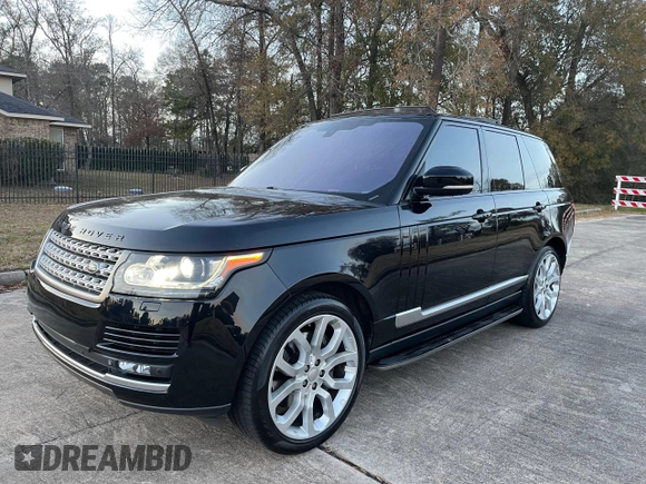2014 Land Rover Range Rover Supercharged with VIN SALGS2TF6EA155229, listed as a Copart auction lot 41546345 with 95,369 mi miles and Salvage title. Bid and sale history available at DreamBid. Image 1.