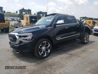 2019 Ram 1500 Limited with VIN 1C6SRFHT1KN625634, listed as a Copart auction lot 62355315 with 65,171 mi miles and Salvage title. Bid and sale history available at DreamBid. Image 1.