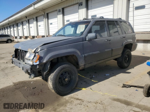 1997 Jeep Grand Cherokee Laredo with VIN 1J4GZ58S1VC528525, listed as a Copart auction lot 46170225 with 0 mi miles and Salvage Title. Bid and sale history available at carsss.com. Image 1.