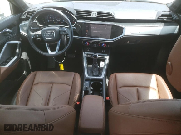 2021 Audi Q3 Premium with VIN WA1AUCF34M1155432, listed as a Copart auction lot 61790315 with 27,746 mi miles and Non repairable. Bid and sale history available at DreamBid. Image 8.