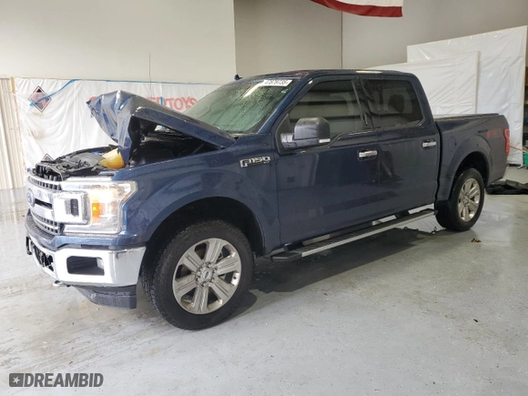2018 Ford F-150 XL with VIN 1FTEW1EP6JKF14859, listed as a Copart auction lot 47879735 with 73,655 mi miles and Salvage Title. Bid and sale history available at carsss.com. Image 1.