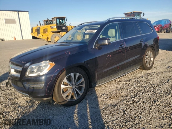 2016 Mercedes-Benz GL with VIN 4JGDF6EEXGA664491, listed as a Copart auction lot 82586534 with 110,760 mi miles and Salvage Title. Bid and sale history available at carsss.com. Image 1.