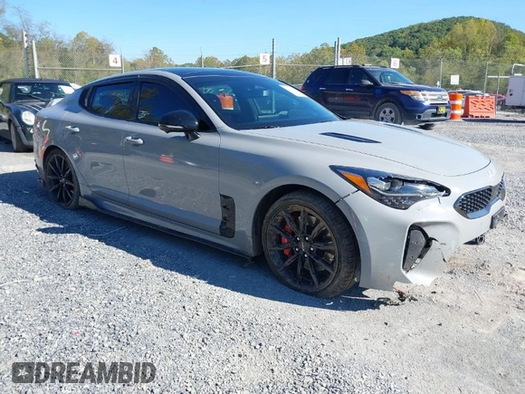 2022 Kia Stinger GT2 with VIN KNAE55LC8N6105316, listed as a IAAI auction lot 40491088 with 54,503 mi miles and . Bid and sale history available at DreamBid. Image 1.