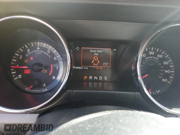 2017 Ford Mustang GT with VIN 1FA6P8CF6H5275803, listed as a Copart auction lot 57504935 with 94,627 mi miles and Salvage title. Bid and sale history available at DreamBid. Image 9.
