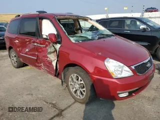 2014 Kia Sedona EX with VIN KNDMH4C74E6579346, listed as a Copart auction lot 64007164 with 0 mi miles and Salvage Title. Bid and sale history available at carsss.com. Image 4.