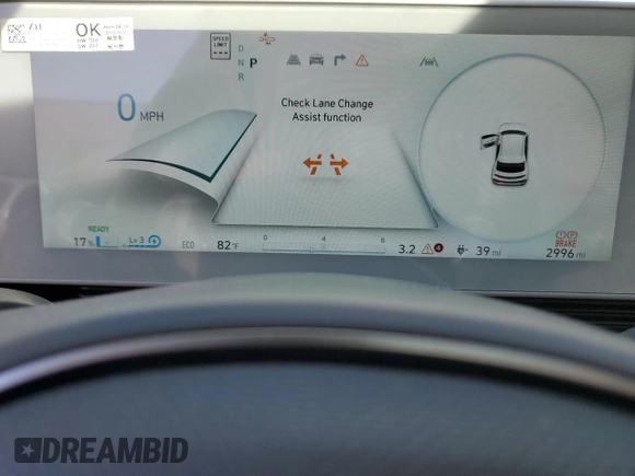 2024 Hyundai Ioniq 5 Limited с VIN KM8KR4DE6RU323580, выставлен на аукционе Copart как лот 52587585 с пробегом 2 996 миль миль и Списание • Salvage title. История ставок и продаж доступна на DreamBid. Изображение 9.
