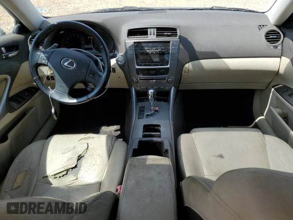 2009 Lexus IS 250 with VIN JTHBK262295096302, listed as a Copart auction lot 54860505 with 141,960 mi miles and Salvage title. Bid and sale history available at DreamBid. Image 8.