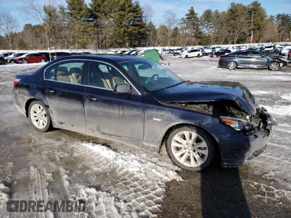 2005 BMW 5 Series 545i with VIN WBANB33515CN64428, listed as a Copart auction lot 46235655 with 177,925 mi miles and Clean Title. Bid and sale history available at carsss.com. Image 4.
