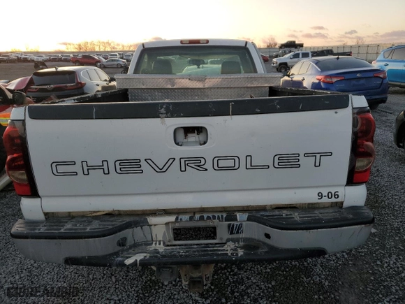 2006 Chevrolet Silverado 1500 LS with VIN 1GCEC14V16Z136196, listed as a Copart auction lot 85594324 with 0 mi miles and Salvage Title. Bid and sale history available at carsss.com. Image 6.