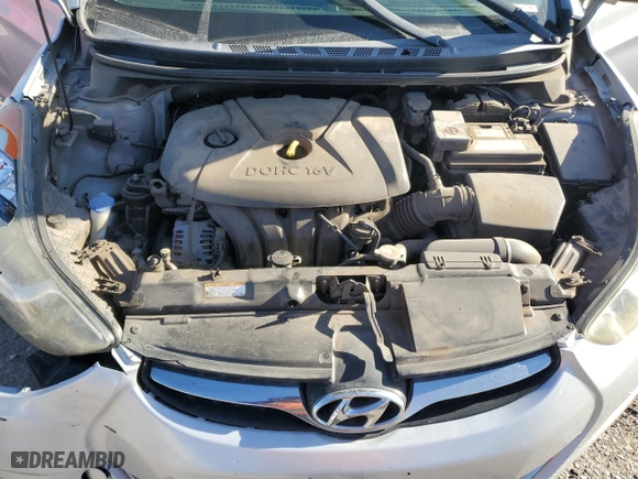 2012 Hyundai Elantra GLS PZEV with VIN 5NPDH4AE6CH126592, listed as a Copart auction lot 49733865 with 125,450 mi miles and Salvage Title. Bid and sale history available at carsss.com. Image 11.