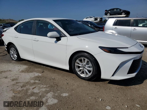 2025 Toyota Camry LE with VIN 4T1DAACK6SU069266, listed as a Copart auction lot 50704255 with 6,062 mi miles and Non Repairable. Bid and sale history available at carsss.com. Image 4.