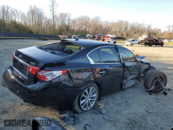 2016 Infiniti Q50 2.0t Premium with VIN JN1CV7AR3GM253517, listed as a Copart auction lot 49679935 with 100,160 mi miles and Salvage Title. Bid and sale history available at carsss.com. Image 3.