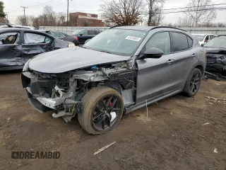 2020 Alfa Romeo Stelvio Sport with VIN ZASPAKAN6L7C95545, listed as a Copart auction lot 47619605 with 37,014 mi miles and Salvage Title. Bid and sale history available at carsss.com. Image 1.