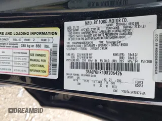 2013 Ford Fusion SE with VIN 3FA6P0HR4DR206426, listed as a IAAI auction lot 42193396 with 160,420 mi miles and . Bid and sale history available at DreamBid. Image 9.