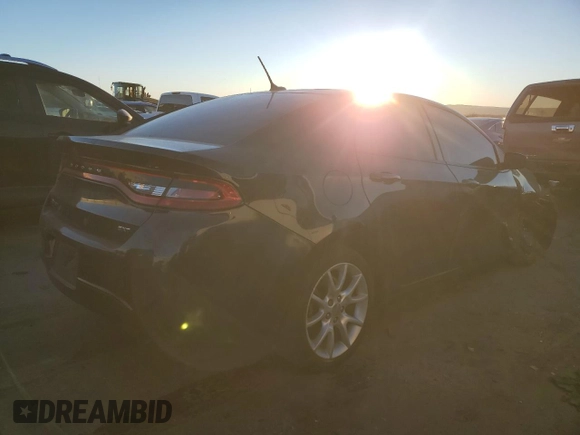 2013 Dodge Dart Rallye with VIN 1C3CDFBA6DD185314, listed as a Copart auction lot 84427184 with 0 mi miles and Salvage Title. Bid and sale history available at carsss.com. Image 3.