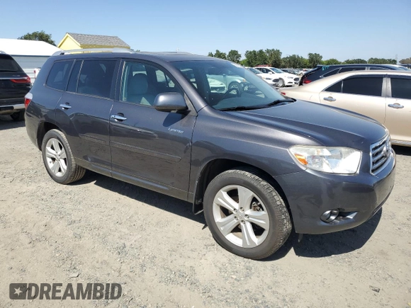 2010 Toyota Highlander Limited with VIN 5TDDK3EH6AS002572, listed as a Copart auction lot 55989285 with 197,536 mi miles and Salvage title. Bid and sale history available at DreamBid. Image 4.