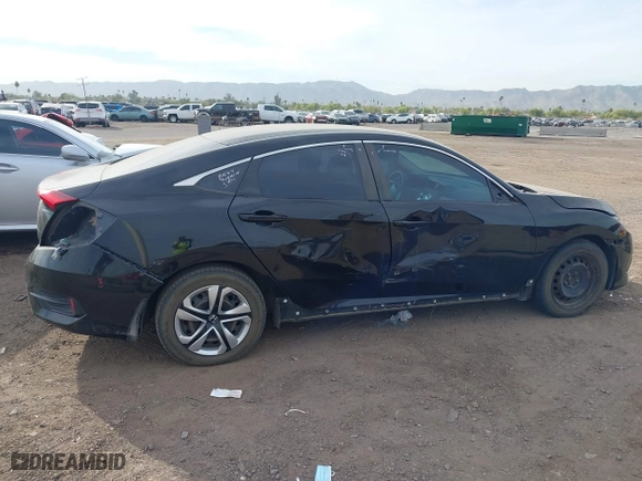 2017 Honda Civic Sedan LX with VIN 19XFC2F53HE055853, listed as a IAAI auction lot 41906645 with 186,109 mi miles. Bid and sale history available at carsss.com. Image 6.