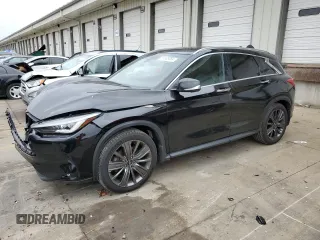 2020 Infiniti QX50 ESSENTIAL with VIN 3PCAJ5M36LF111144, listed as a Copart auction lot 81605384 with 32,332 mi miles and Non Repairable. Bid and sale history available at carsss.com. Image 1.
