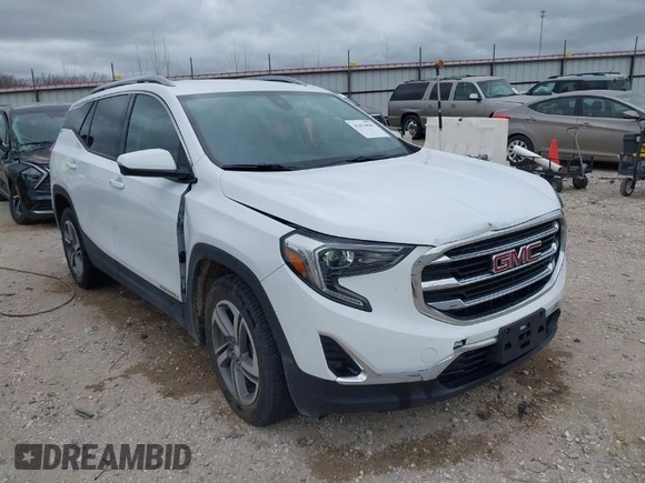 2020 GMC Terrain SLT with VIN 3GKALVEV0LL102925, listed as a IAAI auction lot 41816841 with 97,168 mi miles. Bid and sale history available at carsss.com. Image 1.