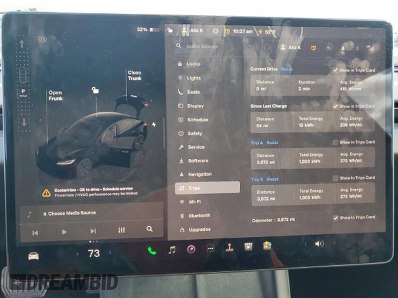 2025 Tesla Model 3 Long Range with VIN 5YJ3E1EB9SF875516, listed as a Copart auction lot 51450515 with 3,672 mi miles and Salvage Title. Bid and sale history available at DreamBid. Image 9.