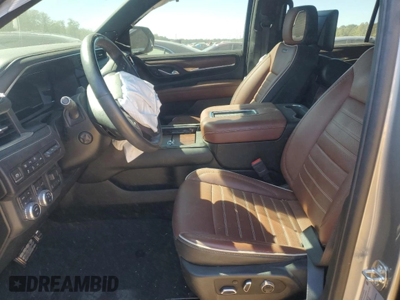 2023 GMC Yukon Denali Ultimate with VIN 1GKS2EKL1PR438849, listed as a Copart auction lot 75743344 with 0 mi miles and Salvage Title. Bid and sale history available at carsss.com. Image 7.