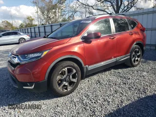2017 Honda CR-V Touring with VIN 2HKRW2H91HH637174, listed as a Copart auction lot 86396544 with 93,683 mi miles and Salvage title. Bid and sale history available at DreamBid. Image 1.