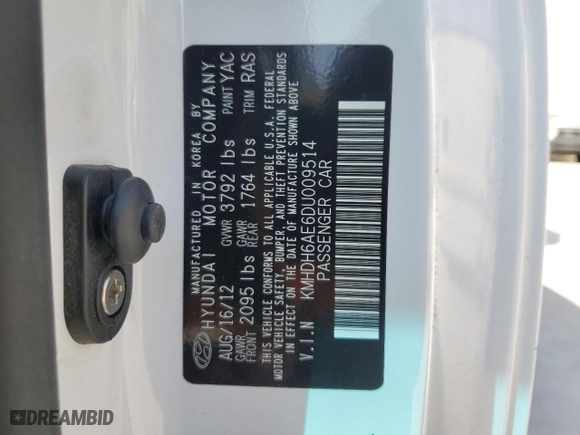 2013 Hyundai Elantra Coupe GS with VIN KMHDH6AE6DU009514, listed as a Copart auction lot 44406185 with NaN miles and Clean Title. Bid and sale history available at carsss.com. Image 12.