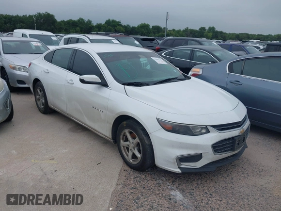 2016 Chevrolet Malibu LS with VIN 1G1ZB5ST2GF342667, listed as a IAAI auction lot 42395723 with 221,973 mi miles and . Bid and sale history available at DreamBid. Image 1.