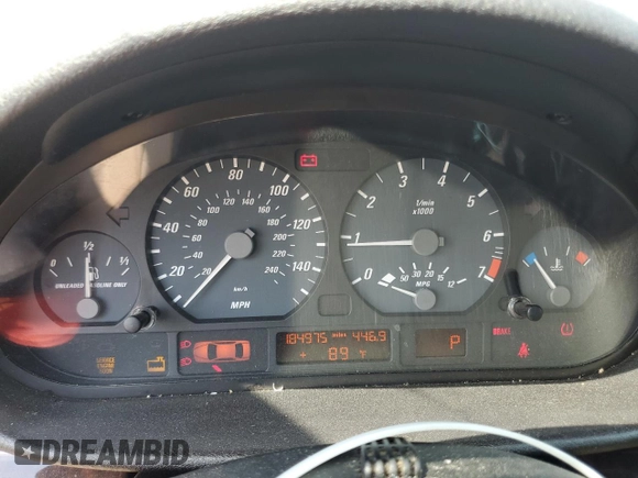 2005 BMW 3 Series 325Ci z VIN WBABW334X5PL38945, wystawiony jako Copart lot #57149565 z przebiegiem 184 975 mil mil oraz Szkoda całkowita • Salvage title. Historia ofert i sprzedaży dostępna na DreamBid. Obrazek 9.