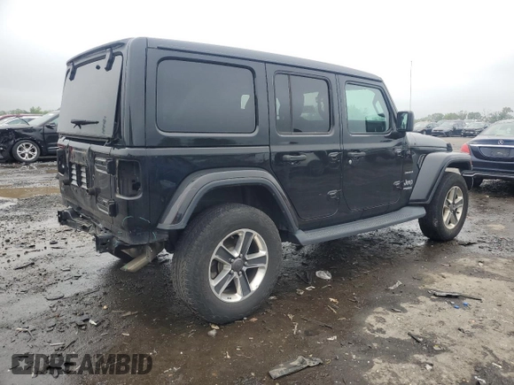 2019 Jeep Wrangler Unlimited Sahara z VIN 1C4HJXEN7KW612273, wystawiony jako Copart lot #60744185 z przebiegiem 55 176 mil mil oraz Szkoda całkowita • Salvage title. Historia ofert i sprzedaży dostępna na DreamBid. Obrazek 3.