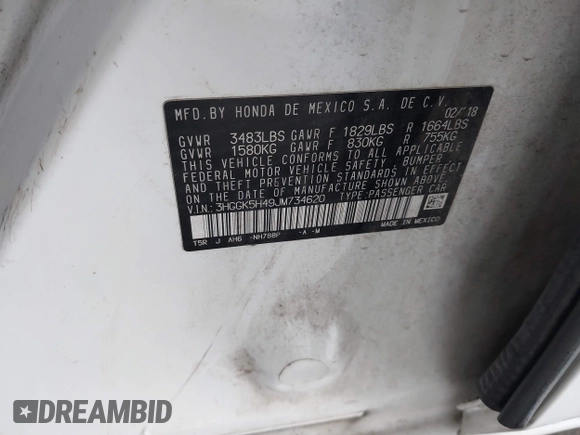 2018 Honda Fit LX with VIN 3HGGK5H49JM734620, listed as a IAAI auction lot 41984212 with 106,427 mi miles. Bid and sale history available at carsss.com. Image 9.