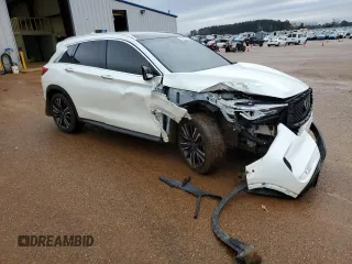 2021 Infiniti QX50 Luxe with VIN 3PCAJ5BB9MF112350, listed as a Copart auction lot 45912815 with 33,802 mi miles and Salvage Title. Bid and sale history available at DreamBid. Image 4.