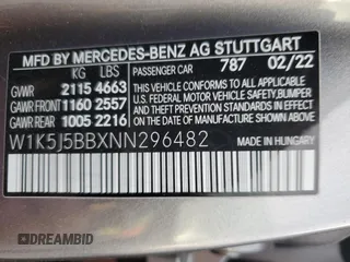 2022 Mercedes-Benz CLA 35 AMG with VIN W1K5J5BBXNN296482, listed as a Copart auction lot 78531904 with 17,786 mi miles and Salvage Title. Bid and sale history available at DreamBid. Image 13.
