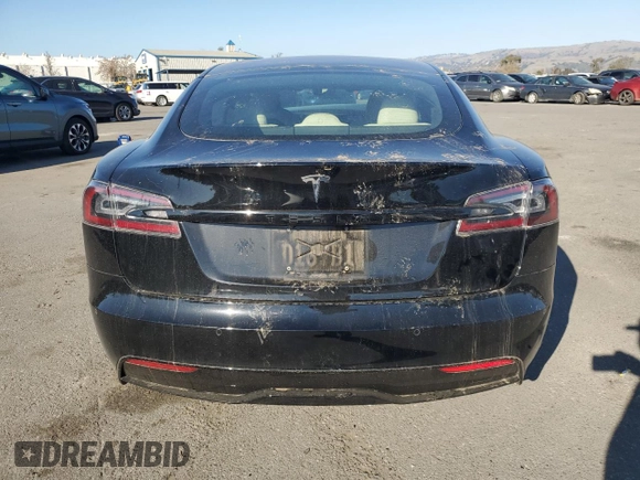2022 Tesla Model S with VIN 5YJSA1E59NF460010, listed as a Copart auction lot 42797455 with Not provided miles and Salvage title. Bid and sale history available at DreamBid. Image 6.