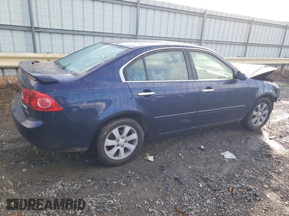 2007 Kia Optima EX with VIN KNAGE124875154603, listed as a Copart auction lot 79768494 with 76,588 mi miles and Salvage Title. Bid and sale history available at carsss.com. Image 3.