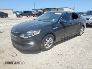 2017 Kia Optima LX with VIN 5XXGT4L38HG142917, listed as a Copart auction lot 57147475 with 123,279 mi miles and Salvage title. Bid and sale history available at DreamBid. Image 1.