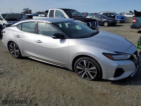 2021 Nissan Maxima SV with VIN 1N4AA6CV1MC503574, listed as a Copart auction lot 46443265 with 83,841 mi miles and Salvage Title. Bid and sale history available at carsss.com. Image 4.