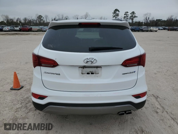2017 Hyundai Santa Fe Sport 2.0T with VIN 5XYZU4LA8HG467065, listed as a Copart auction lot 45400075 with 119,113 mi miles and Salvage Title. Bid and sale history available at carsss.com. Image 6.