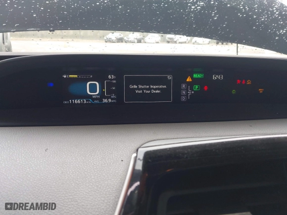 2016 Toyota Prius Two with VIN JTDKBRFU8G3008146, listed as a IAAI auction lot 41920005 with 116,613 mi miles. Bid and sale history available at carsss.com. Image 7.