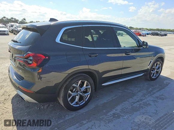 2024 BMW X3 xDrive30i z VIN 5UX53DP07R9U24888, wystawiony jako Copart lot #56997075 z przebiegiem 30 508 mil mil oraz Czysty tytuł • Clean title. Historia ofert i sprzedaży dostępna na DreamBid. Obrazek 3.