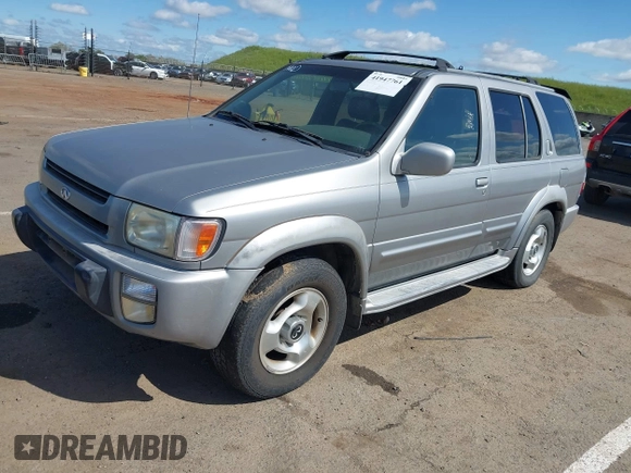 2000 Infiniti QX4 with VIN JNRAR07Y6YW077048, listed as a IAAI auction lot 41947761 with 236,784 mi miles and . Bid and sale history available at DreamBid. Image 2.