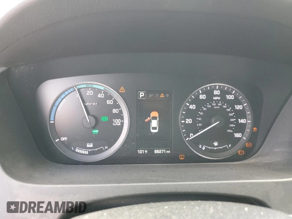 2017 Hyundai Sonata Hybrid Limited with VIN KMHE34L34HA066787, listed as a Copart auction lot 64254933 with 66,271 mi miles. Bid and sale history available at carsss.com. Image 9.