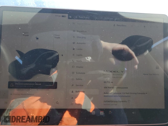 2024 Tesla Model Y Long Range z VIN 7SAYGDEEXRA222408, wystawiony jako Copart lot #49119125 z przebiegiem 20 773 mil mil oraz Szkoda całkowita • Salvage title. Historia ofert i sprzedaży dostępna na DreamBid. Obrazek 9.